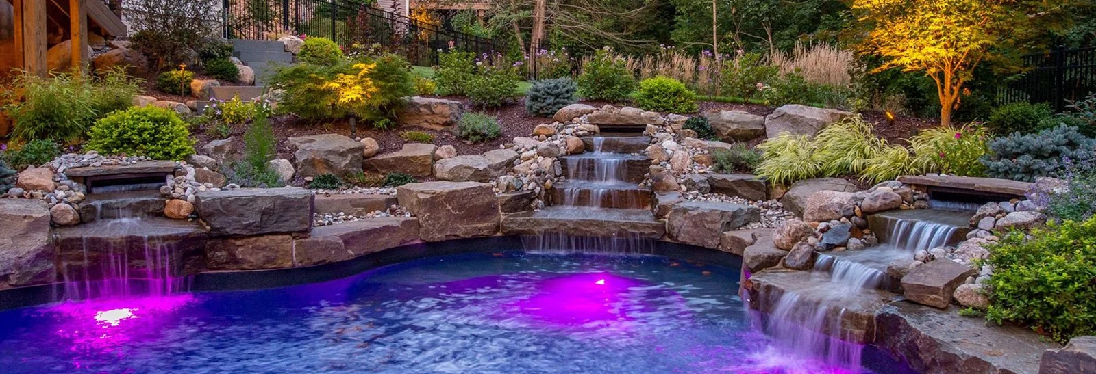 Landscaped Waterfall